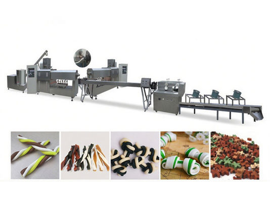 Single Extruding Line Pet Food Extrusion Equipment For Pet Food Dog Snacks Processing