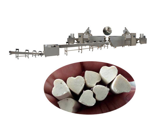 Beef Flavor Natural Twisted Sticks Dog Food Extruder Machines Dental Treats Extruding Line