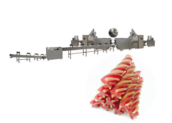 Beef Flavor Natural Twisted Sticks Dog Food Extruder Machines Dental Treats Extruding Line