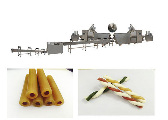 Bacon Double Color Twisted Sticks Dog Food Extruder Dental Treats Single Screw