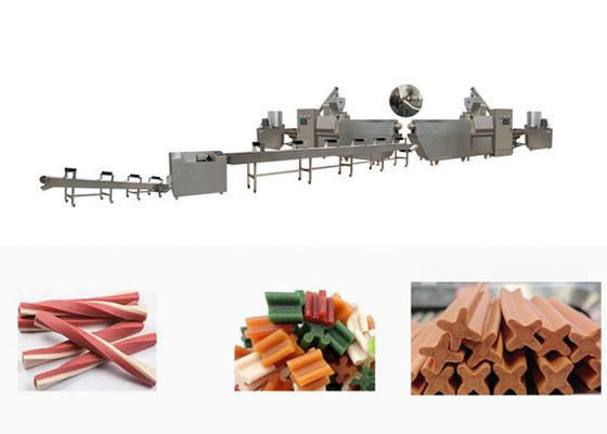 Food Grade Stainless Steel Dog Food Extruder / Chewing pet food process machine