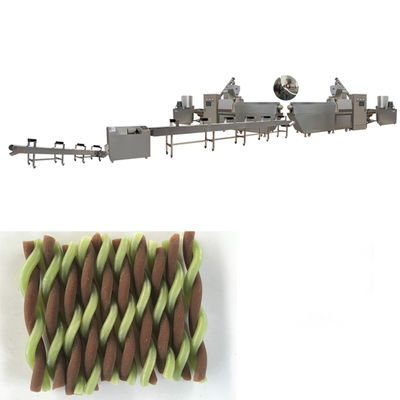 CE Approved Automatic Dog Food Extruder with Capacity 200-250kg , Pet Treats / Dog Chew Food Processing Line