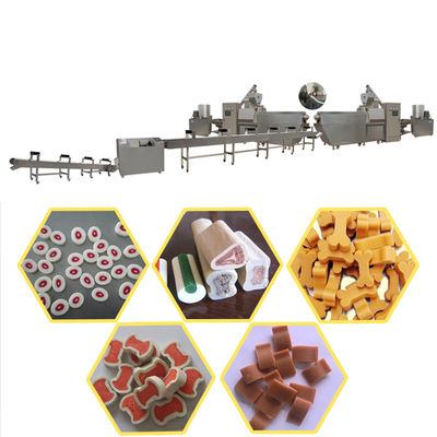 Chewing pet dog food machinery , Twist Semi Moist Dog Food Extruder For Pet Treats