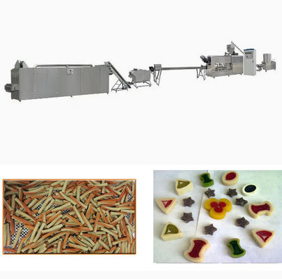 Continuous & Automatic Dog Food Extruder Single Screw  Food Processing Line