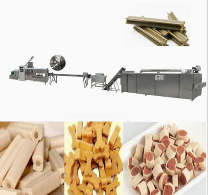 Chewing Puppy Dog Food Extruder Machine 100kg/h For Corn Starch , Meat Powder