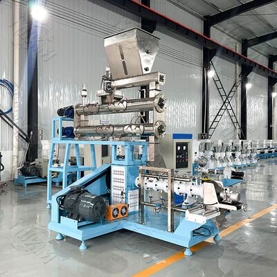 Highly efficient Dry Floating Fish Feed Pellet Processing Line 200kg/H-6000kg/H Animal Pet Cat Dog Food Making Extruder Machine