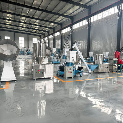 MIKIM  Customized Catfish Carp 200-800kg/h Dry Type Fish Feed Extruder  floating fish feed pellet production line