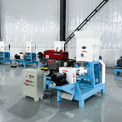 Automatic 200kg/Hr Float Poultry Feed Extruder Pallet Make Fish Dog Food Machine Screw and Barel for Fish