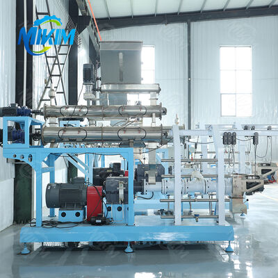 Continuous & Automatic Twin Screw Extruder for Dog Food Making Machine with 380V/50Hz and Various Shapes Moulds