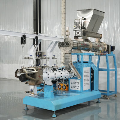 Continuous & Automatic Twin-Screw Extruder Machine for Fish Feed and Pet Food with 380V/50Hz and Various Shapes Moulds
