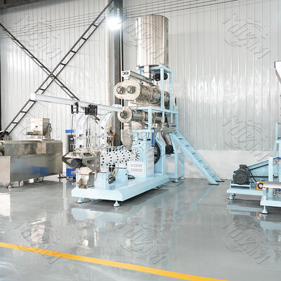Twin-screw wet Fish Food Extruder Floating Tilapia Fish Feed Drying Equipment Grinder Blender and Flavoring System