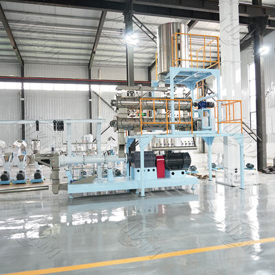 Twin-screw wet Fish Food Extruder Floating Tilapia Fish Feed Drying Equipment Grinder Blender and Flavoring System