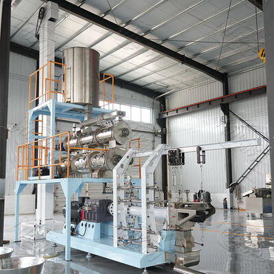 High Capacity Twin Screw Wet Extruder Machine Twin Screw Wet Extruder / Expander for Floating Fish Feed and Pet Food Production