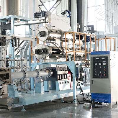 Newly Designed 5-6 Ton Per Hour Twin screw Pet Food & Fish Feed Extruder Machine Competitive Price floating fish feed pellet making machine