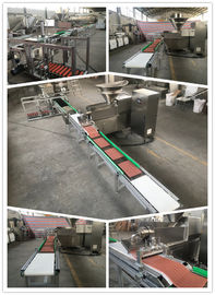 Stainless Steel Pet Food Production Line Meat Strip Forming With Auto Tray System