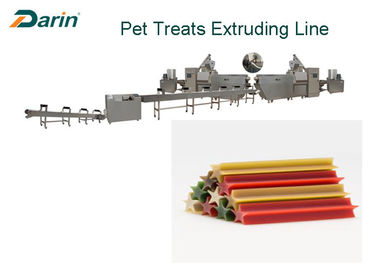 Bi - Color Twist Shaped Dog Food Extrusion Machine Treats Snacks Processing Line