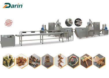 Bi - Color Twist Shaped Dog Food Extrusion Machine Treats Snacks Processing Line