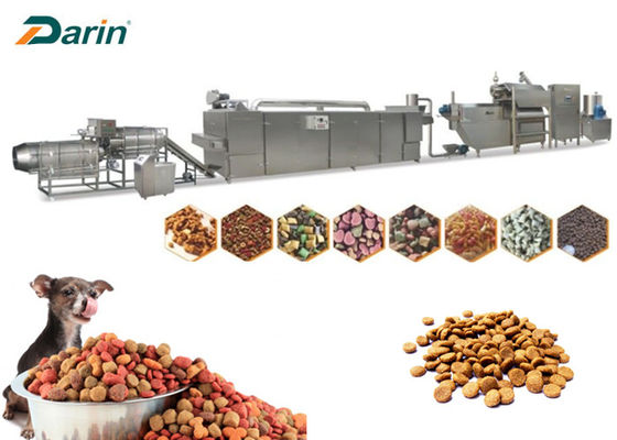 PLC Twin Screw Extruder 300KG/hr Pet Food Production Line