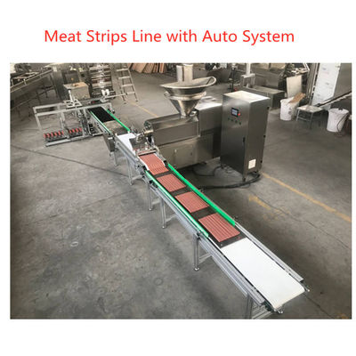 Cooked Meat Strip Dog Food Production Line , Dog Food Manufacturing Equipment
