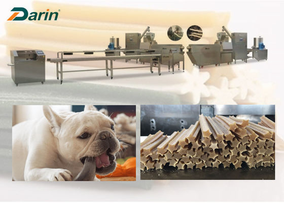 100KW PET Chews Production Line Pet Treat Machine Stainless Steel