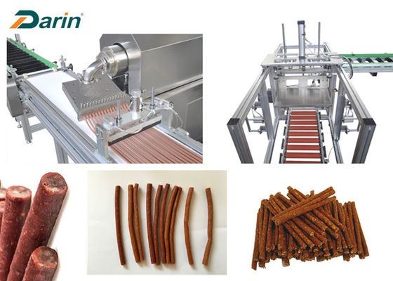 Dog Pet Chews Auto Meat Strips Dog Treats Pet Food Production Line / Pet Chews Extruder