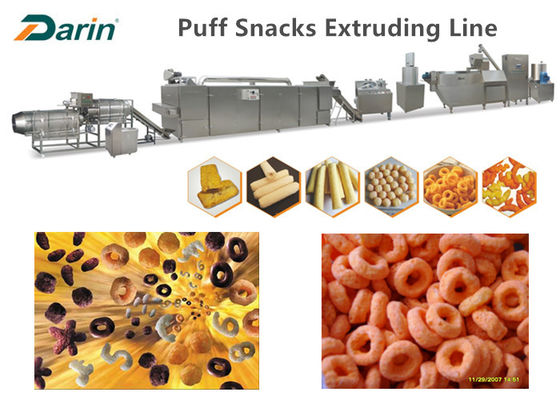 Corn Puffed Extruded Corn Snack Food Making Machine with CE &amp; ISO9001 Approved
