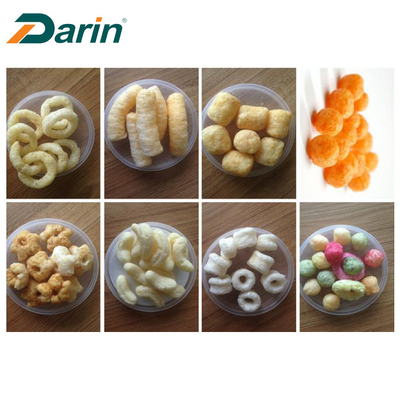 Corn Puff Snack Food Extruder Machine Double Screw Stainless Steel
