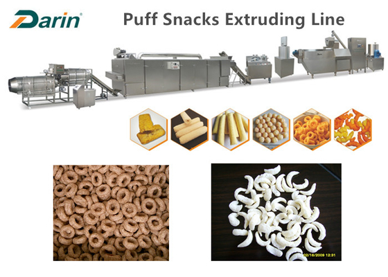 Stainless Steel Corn Puff Snack Machine , Puffed Rice Making Machine