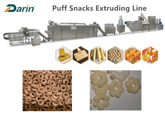 Stainless Steel Corn Puff Snack Machine , Puffed Rice Making Machine