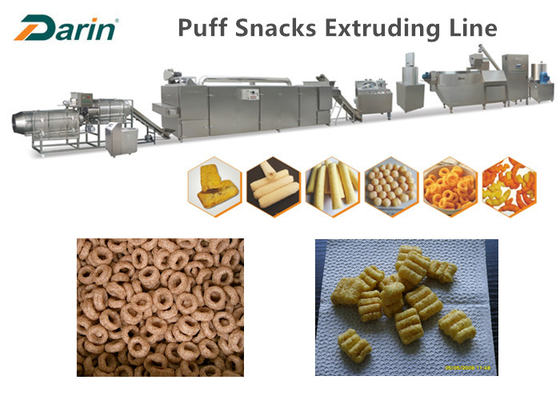 Stainless Steel Corn Puff Snack Machine , Puffed Rice Making Machine