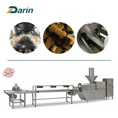 Cold Extrusion Pet Food Production Line , Pet Chewing Bone Machine With High Meat Content