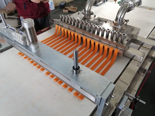 Dog Meat Strips Cold Extrusion Foring Machine Dog Food Meat Strip Extruding Line