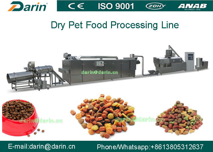 High Efficiency Automatic Pellet Pet Food Extruder Machine With CE And ISO9001