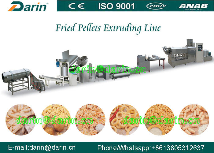 CE ISO9001 Approved 3D 2D Extruded frying snack food processing line