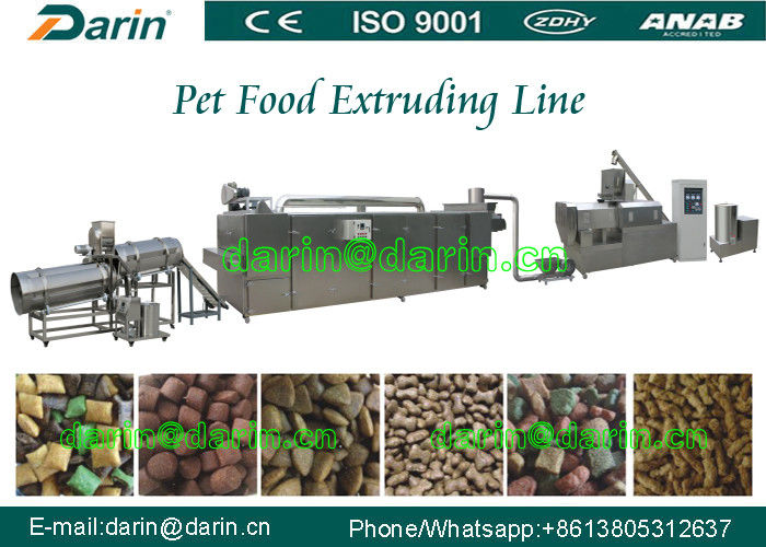 Stainless Steel 304 Cat Food Machine / dry Pet snacks extruder machine