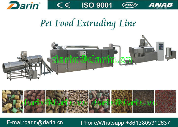 High Efficiency Automatic pet food extrusion process Line stainless steel