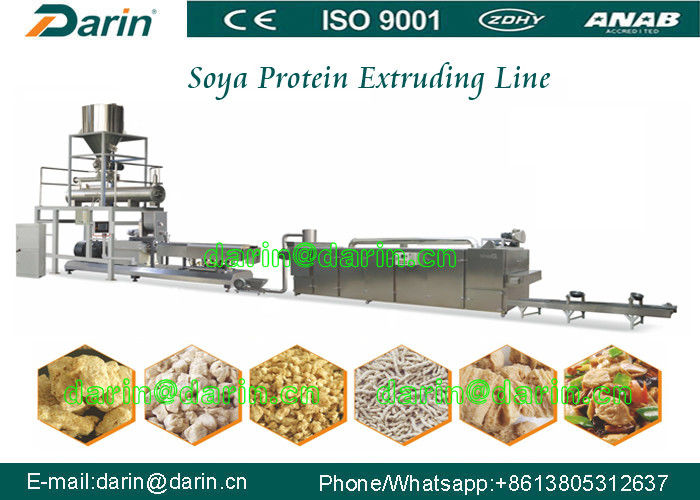 Soybean textured protein Soya Extruder Machine , corn flakes machinery