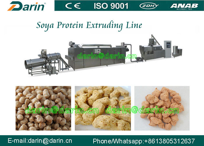 Industrial Soya Nuggets Extruder Stainless Steel High Performance