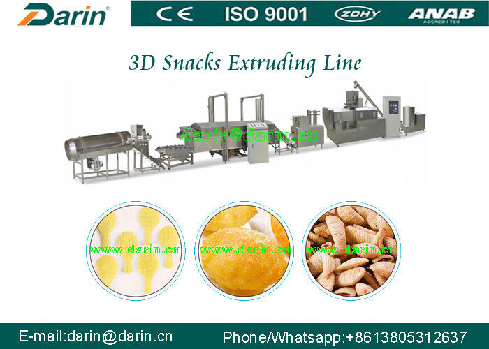 Double Screw Snack Extruder Machine , Automatic Pellet Food Production Line