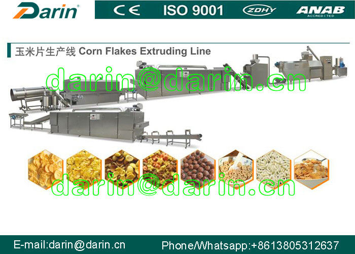 Kelloggs Corn Flakes Processing Line / rice flakes making machine with 1 year warranty
