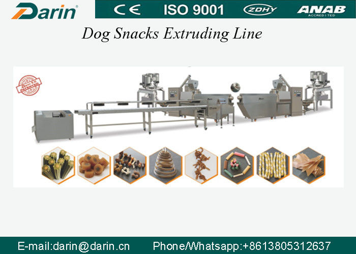 CE Certified Dental Care Pet Treat Dog Snack Chews Extruding Machine Dog Bone Processing Line with Capacity 200-250kg