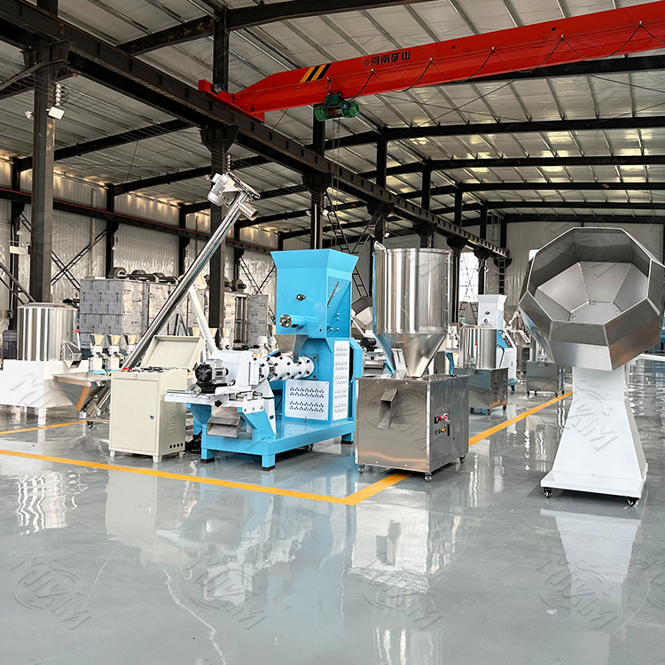 Twin Screw dog food extruder with ISO , Feed Pellet Production Line