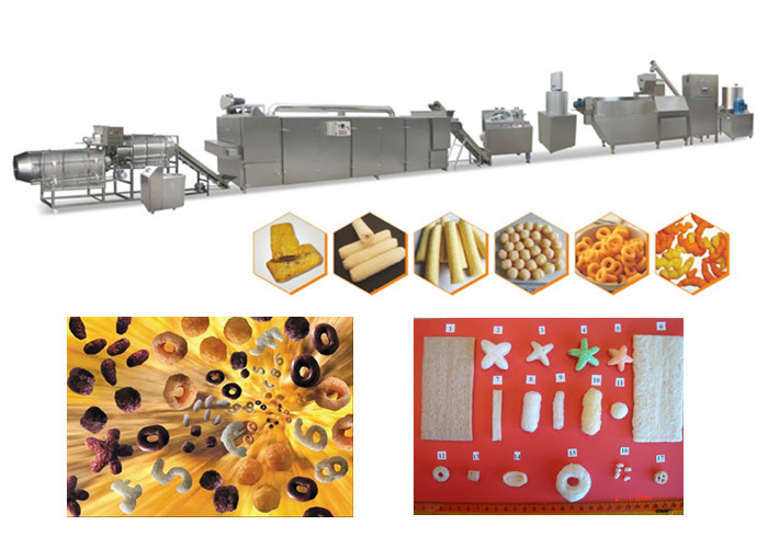 Fast Speed High Capacity Puff Snack Machine Food Corn Puff Snacks Making
