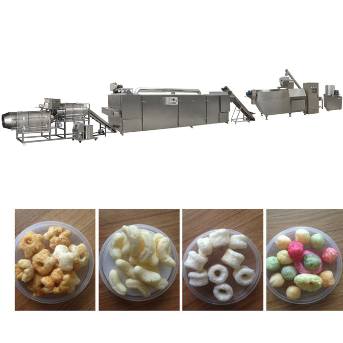 CE Certification Corn Cheese Ball Puff Snack Maker Machine twin screw extruder