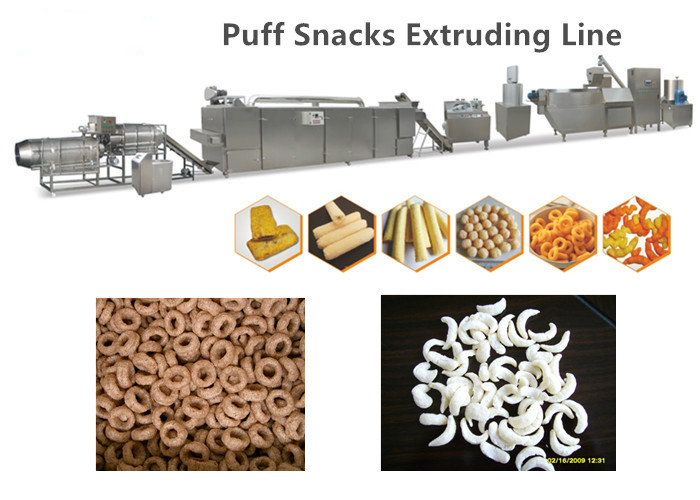 Stainless Steel Corn Puff Snack Machine Puffed Rice Making Machine 200-250kg/H