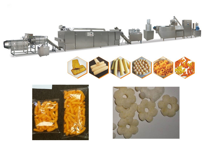 120-500kg / H Corn Puff Extruder Machine For High Speed Puff Snack Extruding