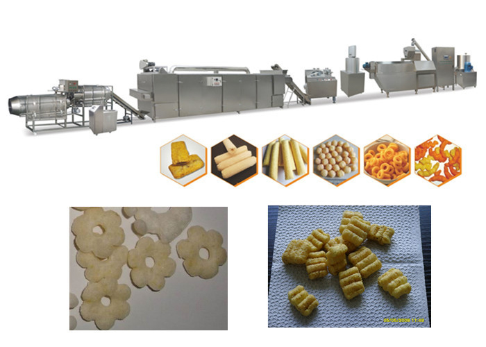 Durable Puff Snack Machine , Food Corn Puff Snacks Making Line CE Passed
