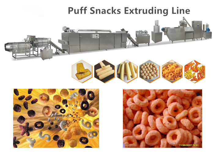 Corn Puffed Extruded Corn Snack Food Making Machine with CE & ISO9001 Approved