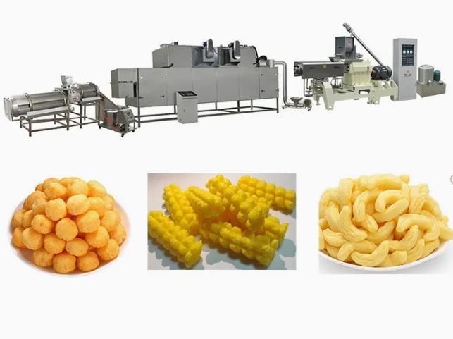 Fully Automatic Corn Puff Corn Extruder Machine / potato chips maker machine