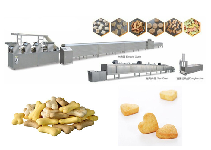Stainless Steel Material Dog Biscuit Making Machine Custom Color Low Noise 1000kg/8hr